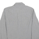 CALVIN KLEIN Mens Grey Check Shirt L Classic Collar Cotton Blend Long Sleeve