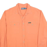 POLO RALPH LAUREN Mens Orange Classic Button Shirt XL Cotton Blend Casual