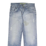 SOUTHERN Mens Jeans Blue Regular Straight Denim Light W36 L34 Casual Style