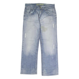 SOUTHERN Mens Jeans Blue Regular Straight Denim Light W36 L34 Casual Style