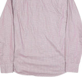 TOMMY HILFIGER Mens Red & White Shirt L Classic Fit Cotton Long Sleeve Button