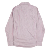 TOMMY HILFIGER Mens Red & White Shirt L Classic Fit Cotton Long Sleeve Button