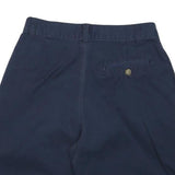 IZOD Womens Shorts Navy Blue Casual S W25 Cotton Blend Pleated