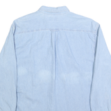 BASIC EDITIONS Mens Blue Cotton Denim Shirt M Button Down Pocket Casual