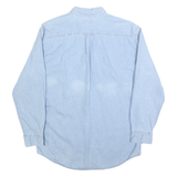 BASIC EDITIONS Mens Blue Cotton Denim Shirt M Button Down Pocket Casual