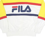 FILA Womens Yellow & White Sports Zip Jacket XS Polyester Track Retro