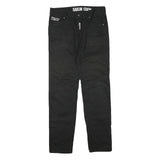 SAKUN CREW Womens Jeans Black Regular Straight Denim W32 L31 Stylish Logo