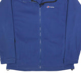 BERGHAUS Mens Blue Jacket L Polyester Fleece Outdoor Zip Up Lightweight