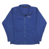 BERGHAUS Mens Blue Jacket L Polyester Fleece Outdoor Zip Up Lightweight