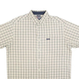 CHAPS RALPH LAUREN Mens Beige & Blue Check Shirt L Cotton Blend Casual