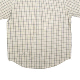 CHAPS RALPH LAUREN Mens Beige & Blue Check Shirt L Cotton Blend Casual