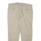 LEVI'S Mens Cotton Blend Beige Relaxed Tapered Trousers W36 L26 Casual Zip