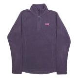 HELLY HANSEN Womens Purple Plain Pullover Jumper Crew Neck M Fleece