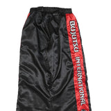 BUJUTSV Mens Polyester Blend Black & Red Relaxed Trousers W28 L32 Track