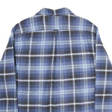JACHS Mens Blue Black Check Shirt XL Casual Cotton Button Down Formal