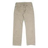 CARHARTT Mens Regular Fit Beige Cotton Blend Straight Leg Trousers W32 L30