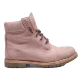 TIMBERLAND Womens Pink Lace-Up Leather Boots UK 7 Casual Outdoor