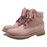 TIMBERLAND Womens Pink Lace-Up Leather Boots UK 7 Casual Outdoor