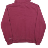 STARTER Mens Maroon Hoodie L Cotton Blend Pullover Classic Logo Hooded