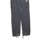 CARHARTT Mens Cotton Blend Black Regular Fit Straight Leg Trousers W29 L34