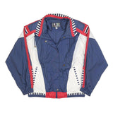 RIVER EDGE SPORT Womens Blue White & Red Windbreaker Jacket XL Nylon Casual