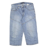 ARIZONA JEAN COMPANY Mens Denim Blue Casual Shorts M W32 Patchwork