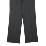 TREVIRA Mens Wool Blend Black Regular Fit Straight Leg Trousers W32 L29