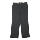 TREVIRA Mens Wool Blend Black Regular Fit Straight Leg Trousers W32 L29