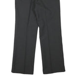 TREVIRA Mens Wool Blend Black Regular Fit Straight Leg Trousers W32 L29