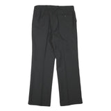 TREVIRA Mens Wool Blend Black Regular Fit Straight Leg Trousers W32 L29