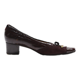 CASANOVA Loafer Shoes Maroon Leather Womens UK 5