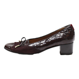 CASANOVA Loafer Shoes Maroon Leather Womens UK 5