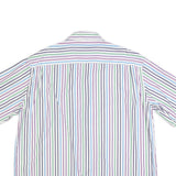 PAUL & SHARK Mens White & Multicolour Stripe Shirt XL Short Sleeve Cotton Casual