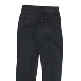 LEVI'S Womens Black Regular Fit Straight Denim Jeans W26 L26 Classic Zip Cotton