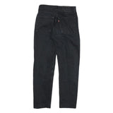 LEVI'S Womens Black Regular Fit Straight Denim Jeans W26 L26 Classic Zip Cotton