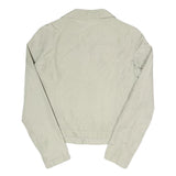 ZARA Womens Beige Lightweight Zip Jacket L Polyester Blend Plain Casual