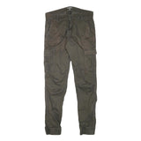 ICONO Mens Cotton Blend Slim Tapered Trousers Cargo W32 L31 Casual Utility
