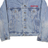 INTERNATIONAL DENIM Mens Blue Cotton Denim Jacket XL Button Plain Casual Classic