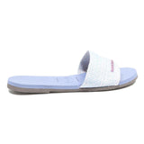 HAVAIANAS Slide Womens Sandals White Blue Synthetic UK 3 Summer Beach Wear