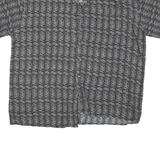 ALTERNATIVE Mens Black & White Pattern Rayon Shirt XL Casual Short Sleeve