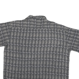 ALTERNATIVE Mens Black & White Pattern Rayon Shirt XL Casual Short Sleeve