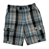 Ecko Unltd Checked Cargo Shorts - 32W 10L Black Cotton