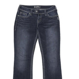 SILVER JEANS CO Womens Classic Blue Denim Medium W28 L33 Zip Pockets