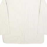 TRESORS DES OCEANS Womens White Button Cotton Blend Jacket M Plain Casual Smart