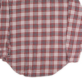 LEVI'S Mens Red & White Plaid Cotton Shirt XL Casual Button-Up Long Sleeve