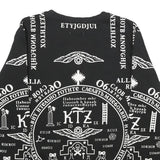 FASHION STYLERS HOMME Mens Black Sweatshirt S Graphic Print Cotton Pullover