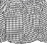 ZARA Womens Black & White Printed Shirt Long Sleeve Collared S Houndstooth