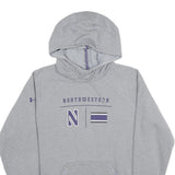 UNDER ARMOUR Mens Grey Northwestern Pullover Hoodie S Athletic Casual