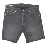 LEVI'S Mens Shorts Black Denim Cut-Off XL W34 Classic Casual Summer