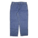 CARHARTT Mens Relaxed Blue Denim Jeans W40 L32 Workwear Durable Zip Fastening